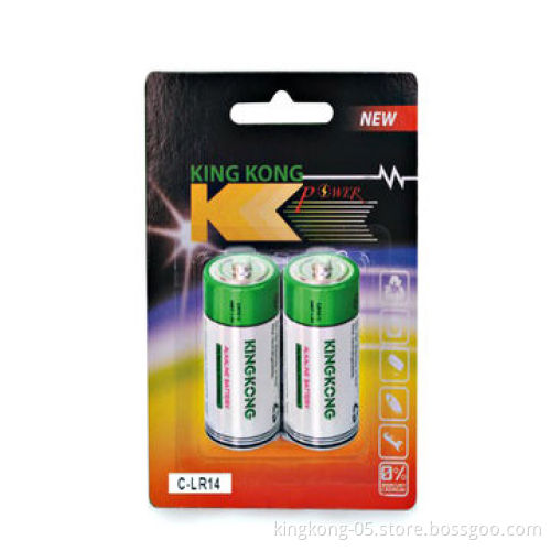 Alkaline C-size Battery with 1.5V Voltage and 24.9 to 26.2mm Diameter